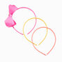 Claire&#39;s Club Rainbow Pink Loopy Bow Headbands - 3 Pack,