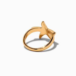 Gold-tone Starfish Statement Ring,