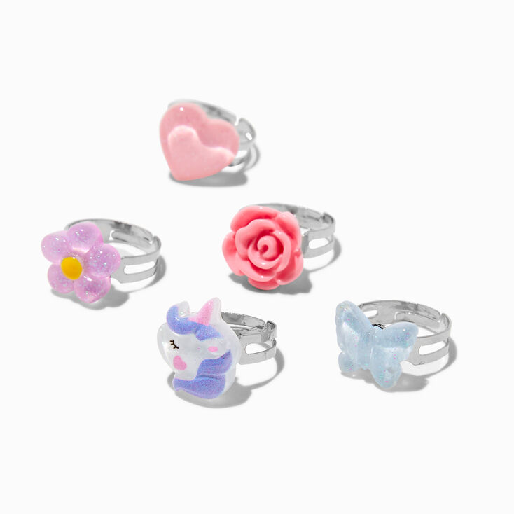 Pastel Tulip &amp; Hearts Stud Earrings &#40;9 Pack&#41;,