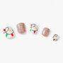 Claire&#39;s Club Christmas Lights Square Press On Faux Nail Set - 10 Pack,