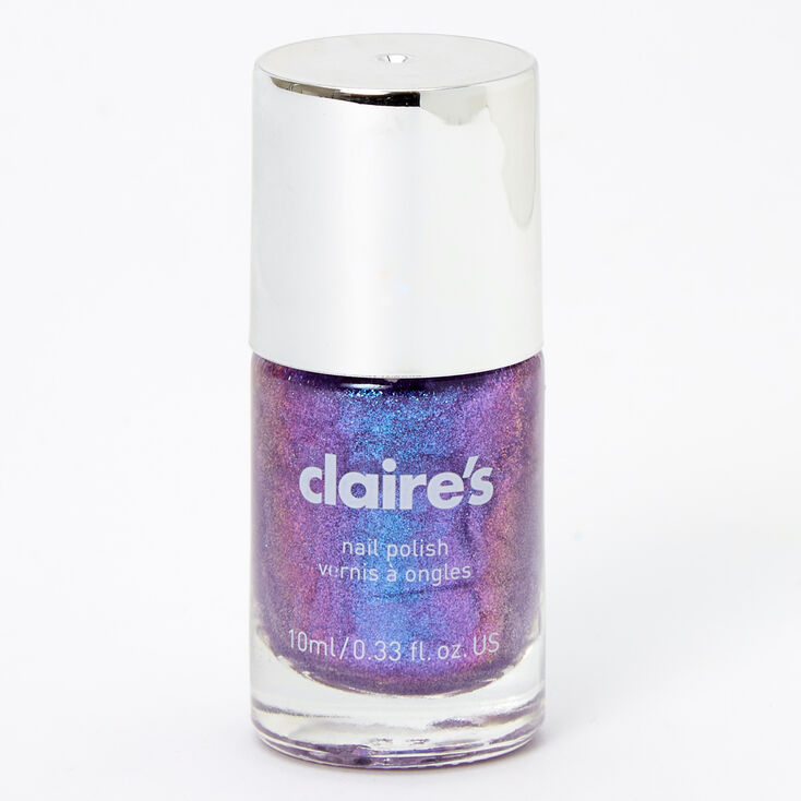 Shimmer Nail Polish - Purple Holo,