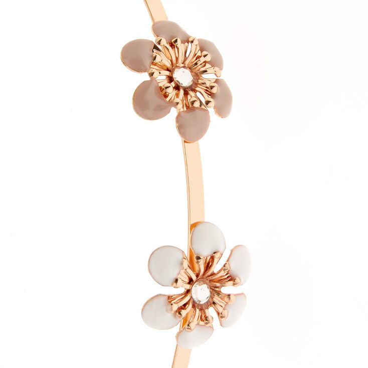Rose Gold Blush Flowers Headband | Claire's