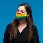 Cotton Rainbow Striped Face Mask - Adult,