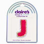 Pink J Initial Stick-On Patch,