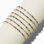 Bracelets &eacute;lastiques strass iridescents opalescents - Lot de 6,