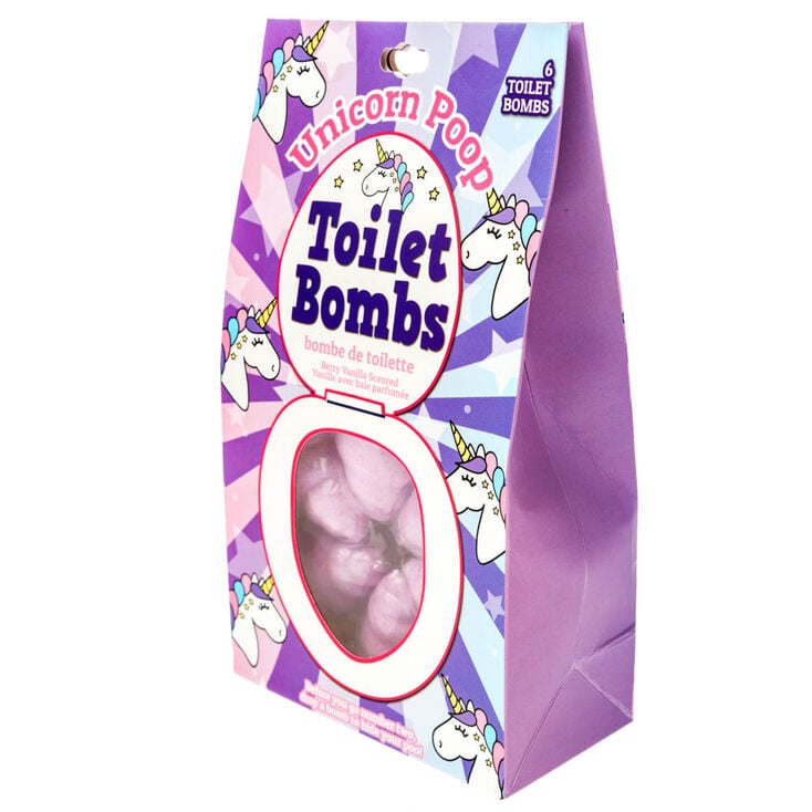 Kraken Unicorn Poop Berry Vanilla Scented Toilet Bombs - Purple, 6 Pack,
