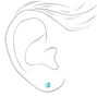 Mixed Metal Ball &amp; Bar Marble Stud Earrings - Blue, 9 Pack,