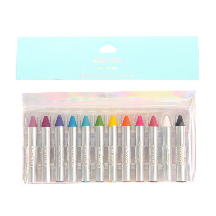 Bright Mini Face Paint Crayons - 12 Pack,