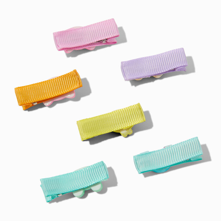 Claire&#39;s Club Pastel Glitter Critter Hair Clips - 6 Pack,