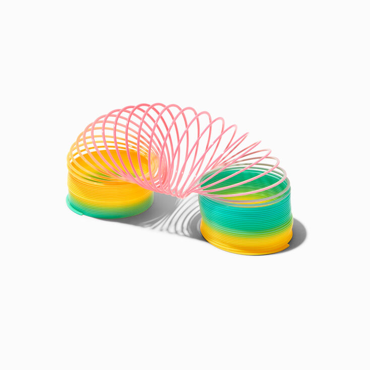 Jouet à ressort slinky arc-en-ciel géant en exclusivité chez