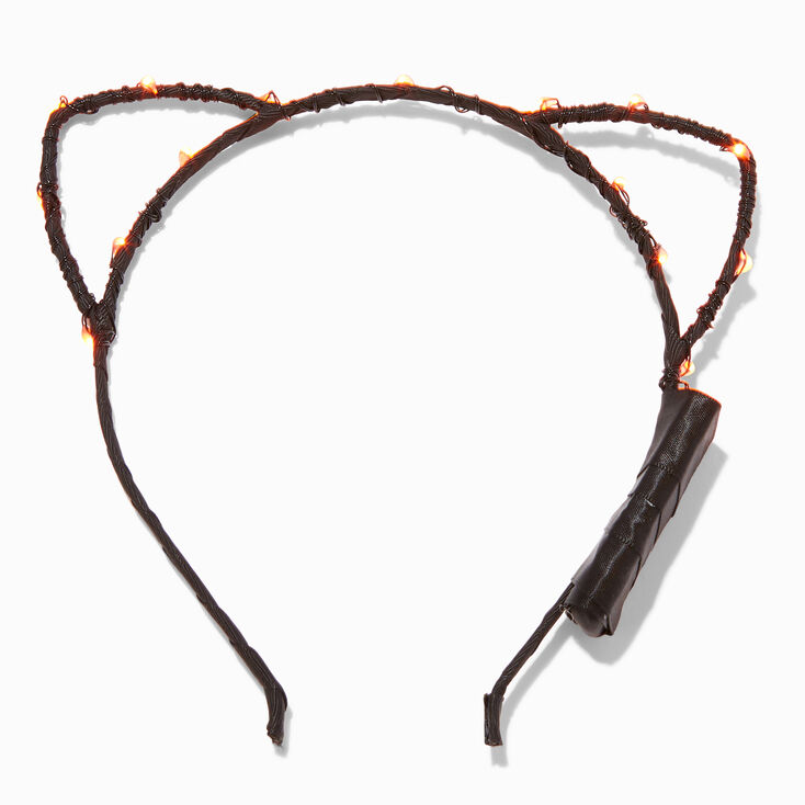 Light Up Black Cat Ears Headband,