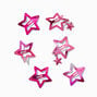 Pink Star Snap Hair Clips - 6 Pack,