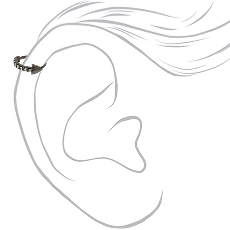 Hematite 20G Crystal Arrow Cartilage Hoop Earring,