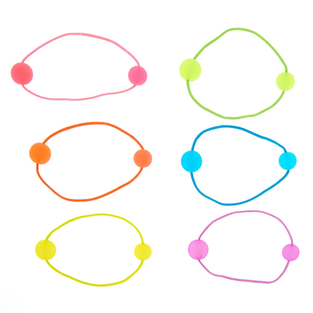 Claire's Club Rainbow Soft Touch Hair Ties - 6 Pack,