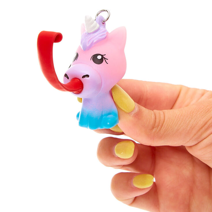 Rainbow Unicorn Tongue Pop Keychain,