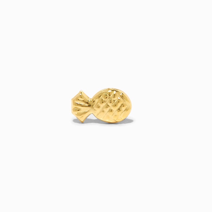 Gold Daisy &amp; Pineapple Mixed Nose Rings &#40;3 Pack&#41;,
