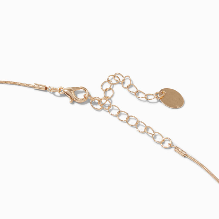 Gold-tone Pebble Pendant Necklace ,