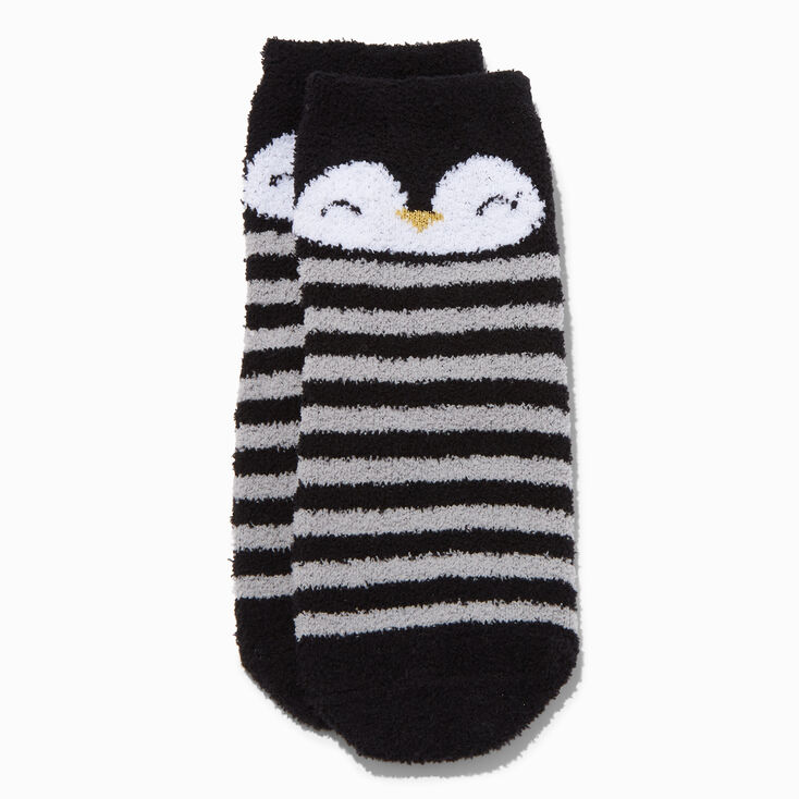 Claire&#39;s Club Striped Penguin Plush Socks - 1 Pair,