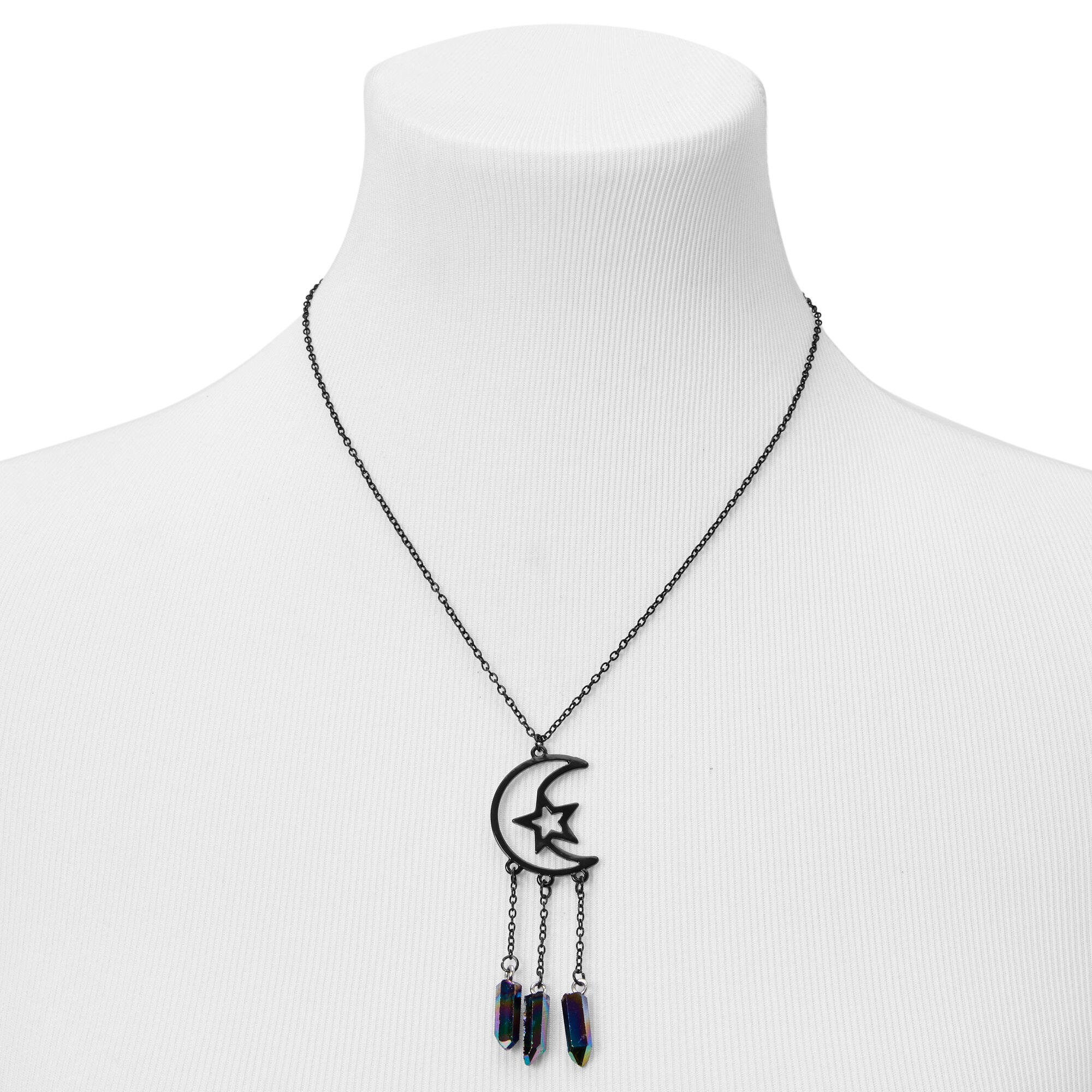 Black Celestial Moon Statement Necklace,