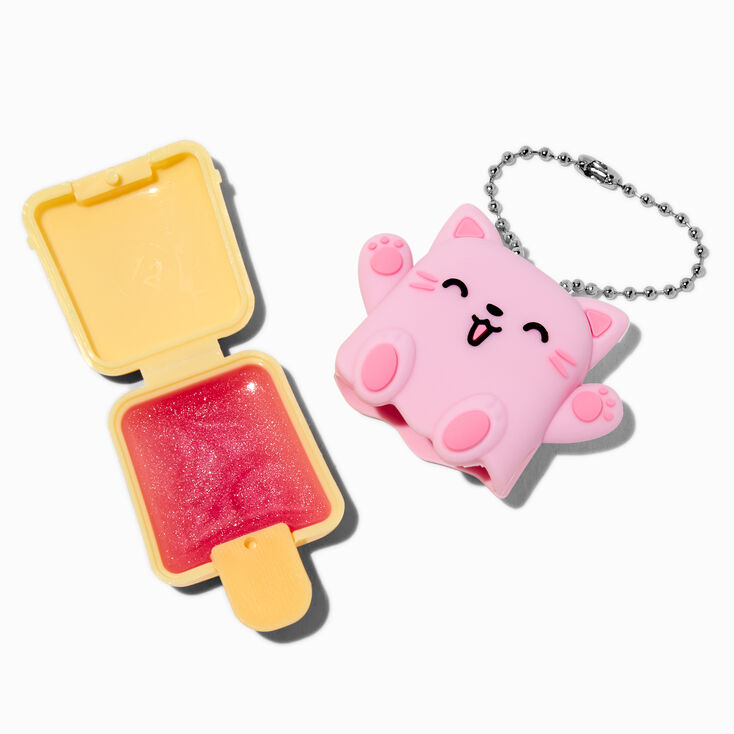 Pucker Pops&reg; Pink Happy Cat Lip Gloss - Cotton Candy,
