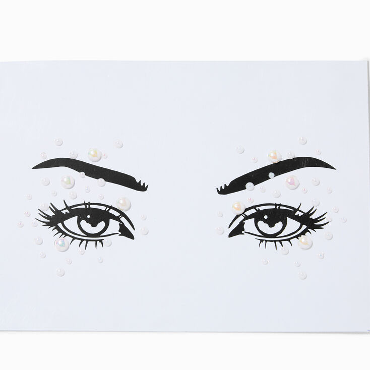 Eye-liner en strass avec perle d&#39;imitation,