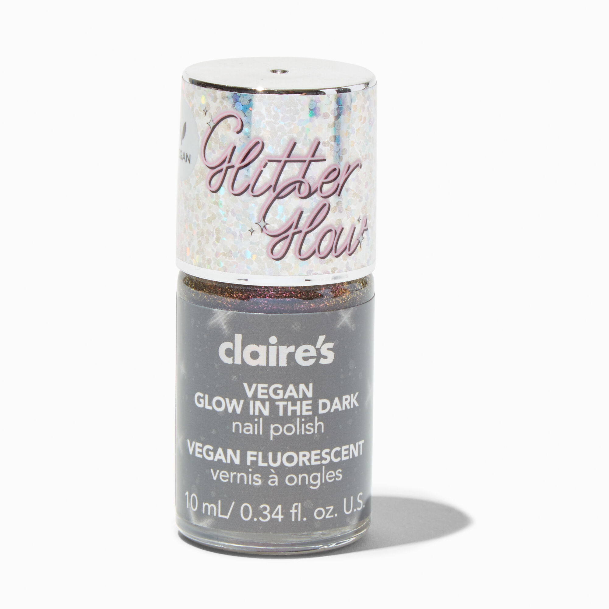 Claire s Glitter Glow Vegan Glow in The Dark Nail Polish Galaxy Glow The Shops at Willow Bend