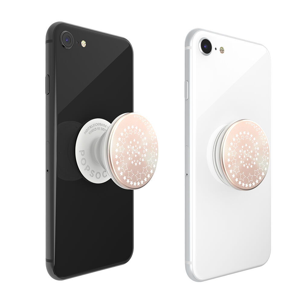 PopSocket PopGrip spirale d’étoiles couleur doré rose,