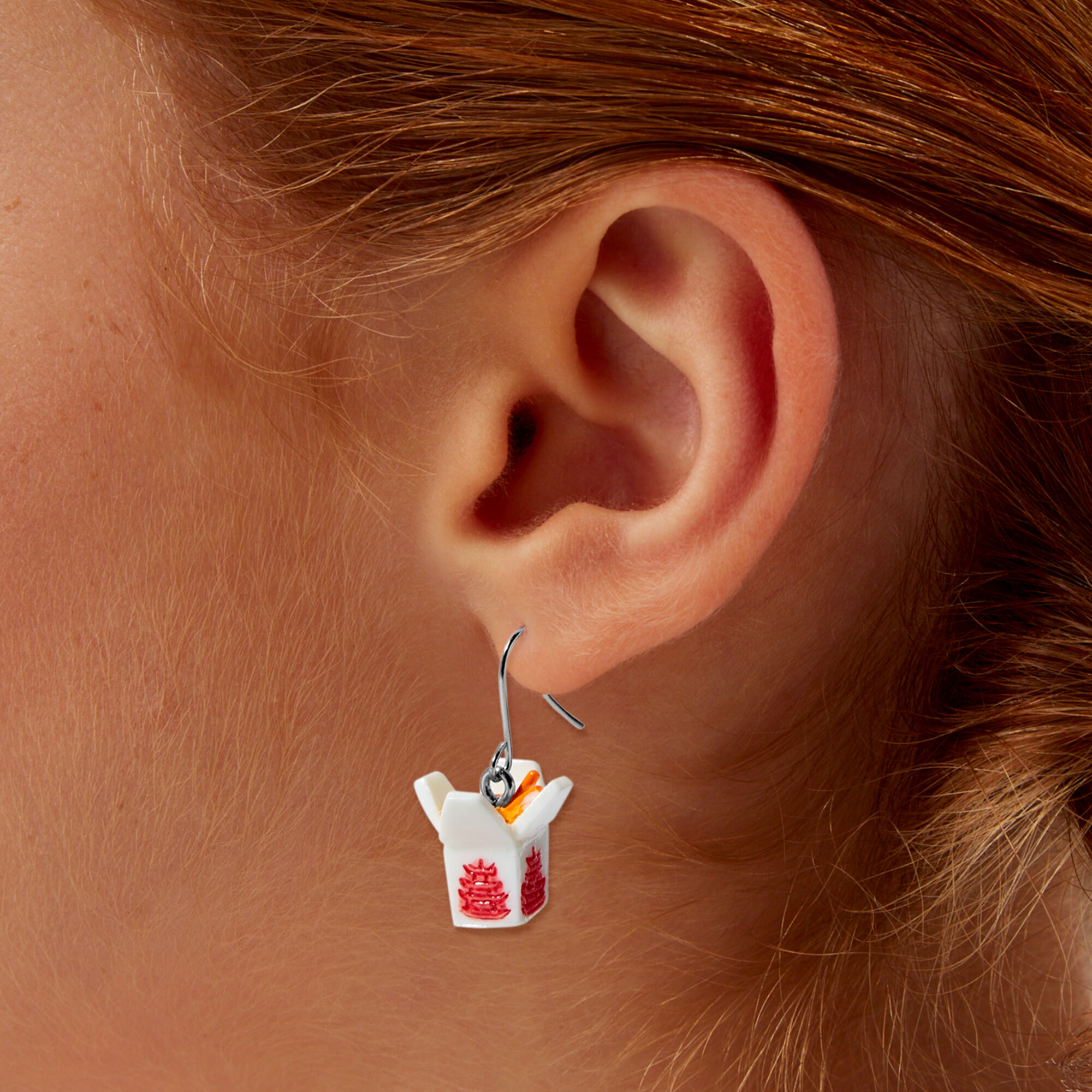 Chinese Take Out Box 0.5 Drop Earrings Claire s US
