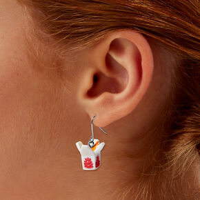 Chinese Take-Out Box 0.5&quot; Drop Earrings,
