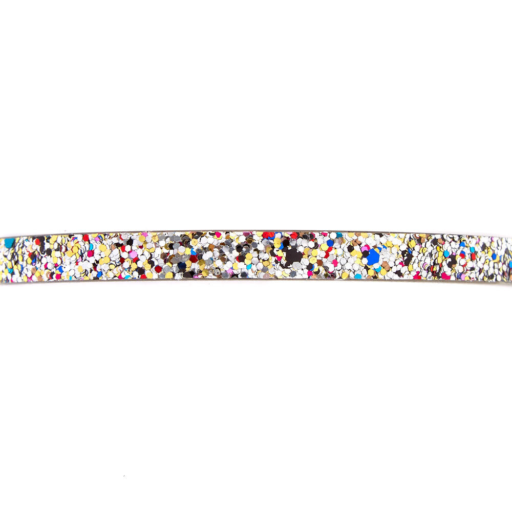 Glitter Metal Choker Collar Necklace,