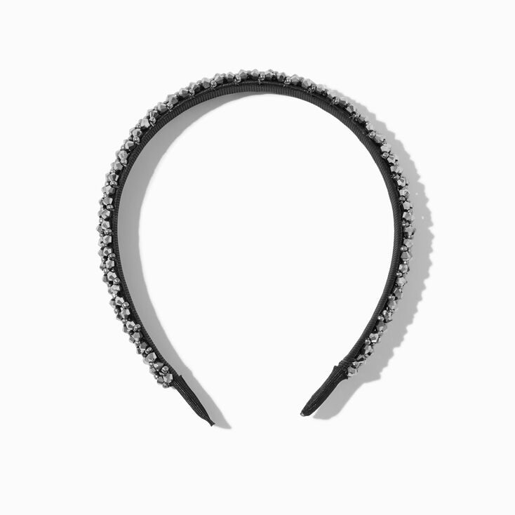 Black Hematite Crystal Embellished Headband,
