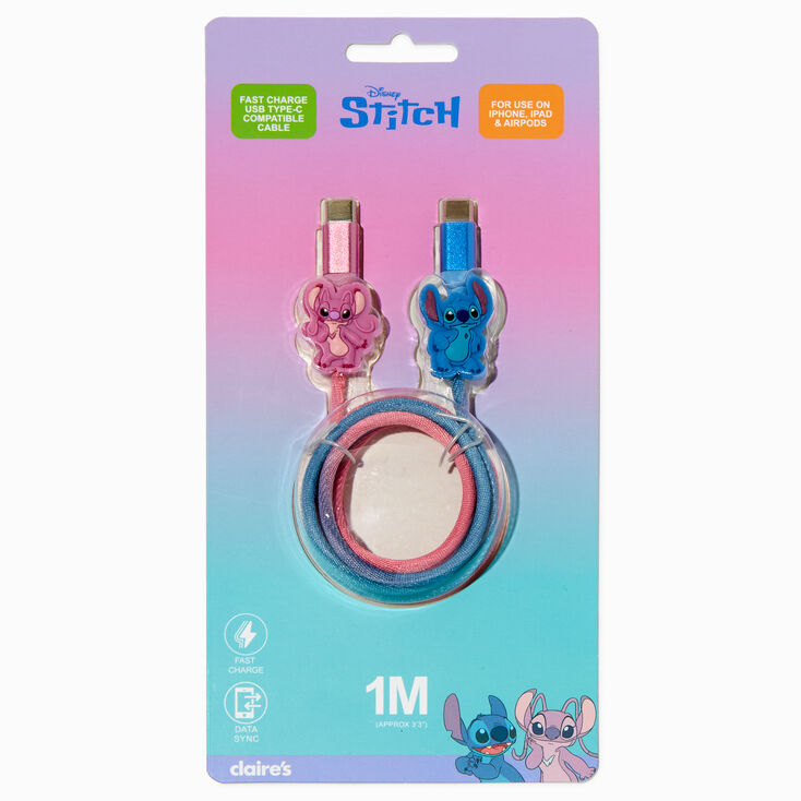 C&acirc;ble de chargement USB-C en exclusivit&eacute; chez Claire&#39;s Disney Stitch,