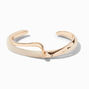 Gold-tone Squiggle White Resin Cuff Bracelet,
