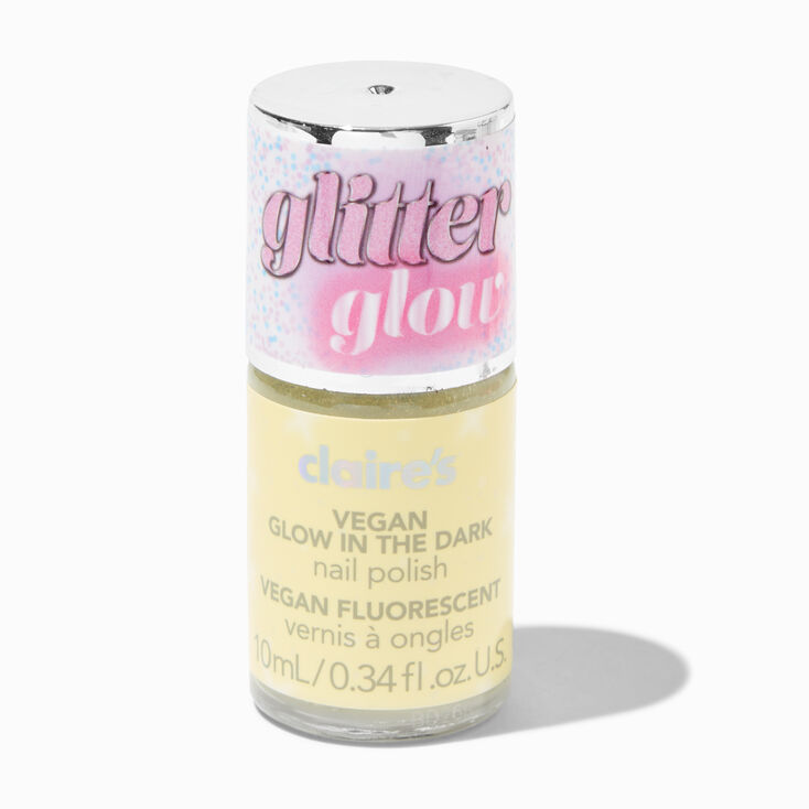 Glitter Glow Vegan Glow in The Dark Nail Polish - Yellow,