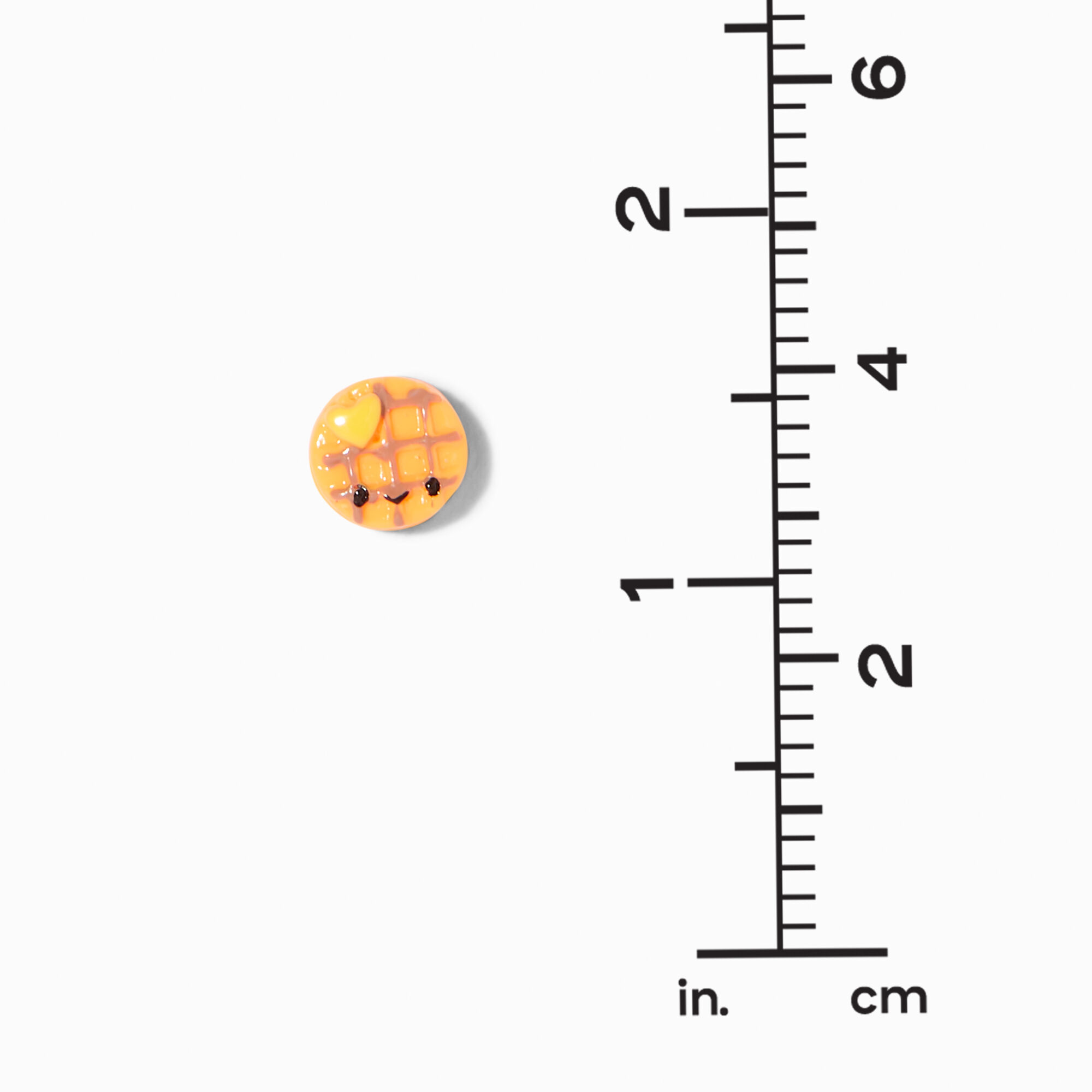Happy Face Waffle Stud Earrings,