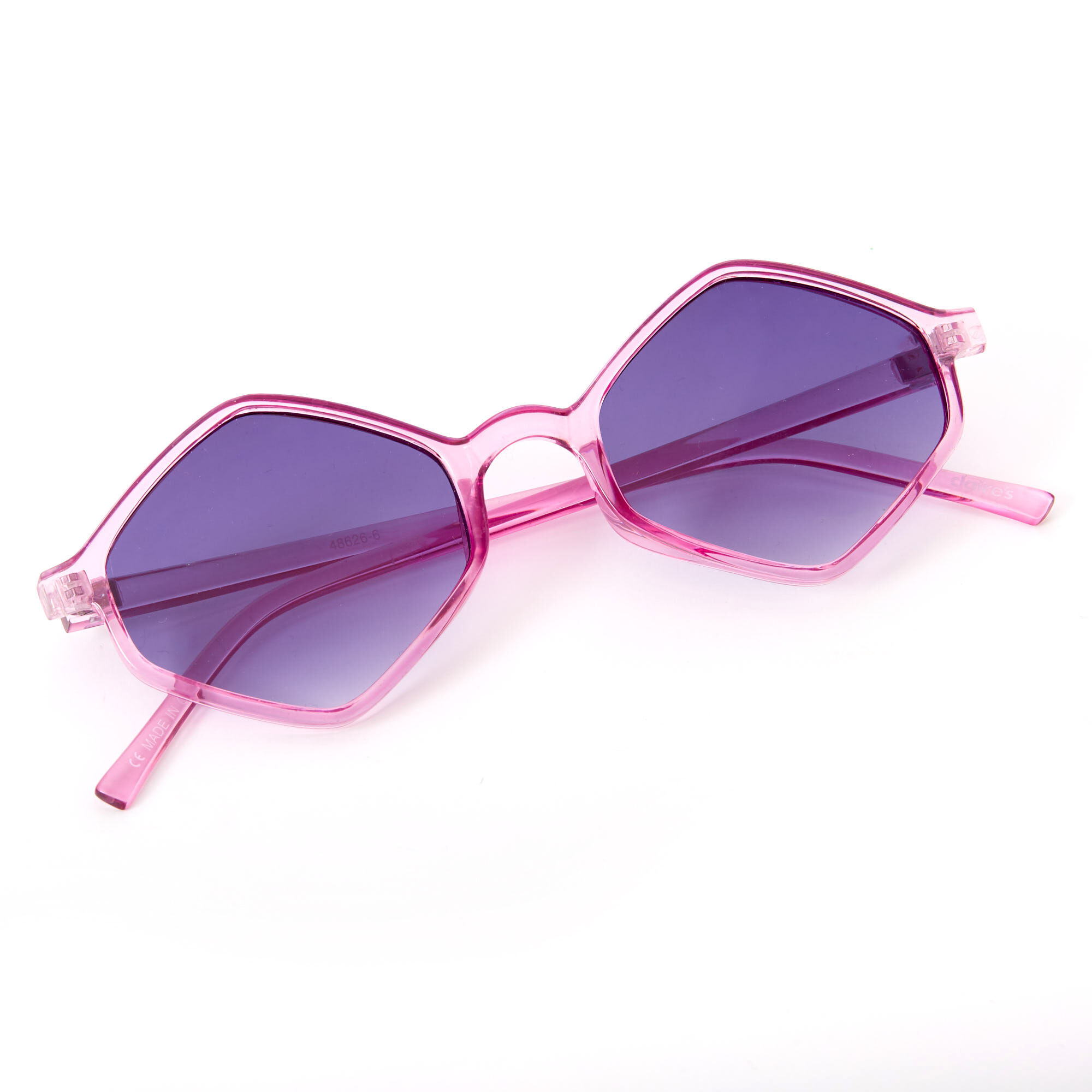 Purple hexagon sunglasses on sale