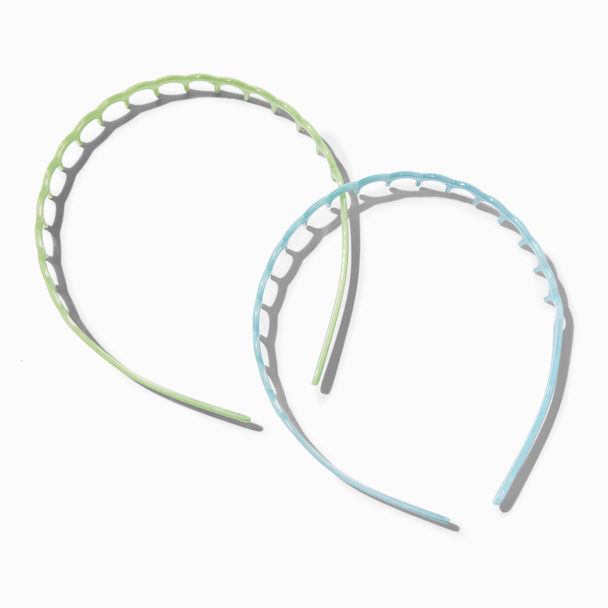 View Claires Blue Scalloped Headbands 2 Pack Green information