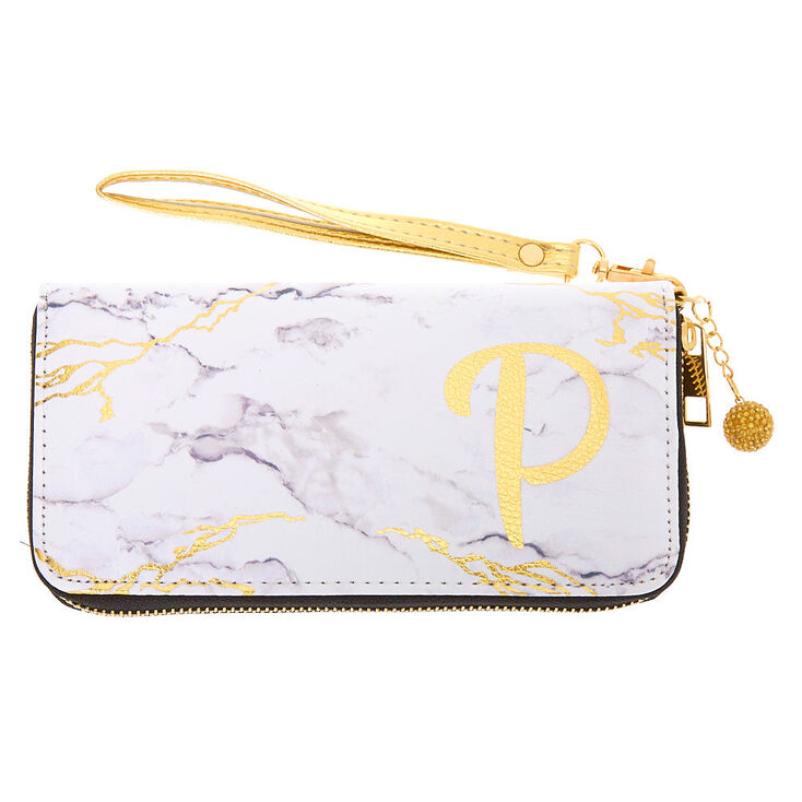 Claire's Pochette poignet couleur marbré à initiale - P