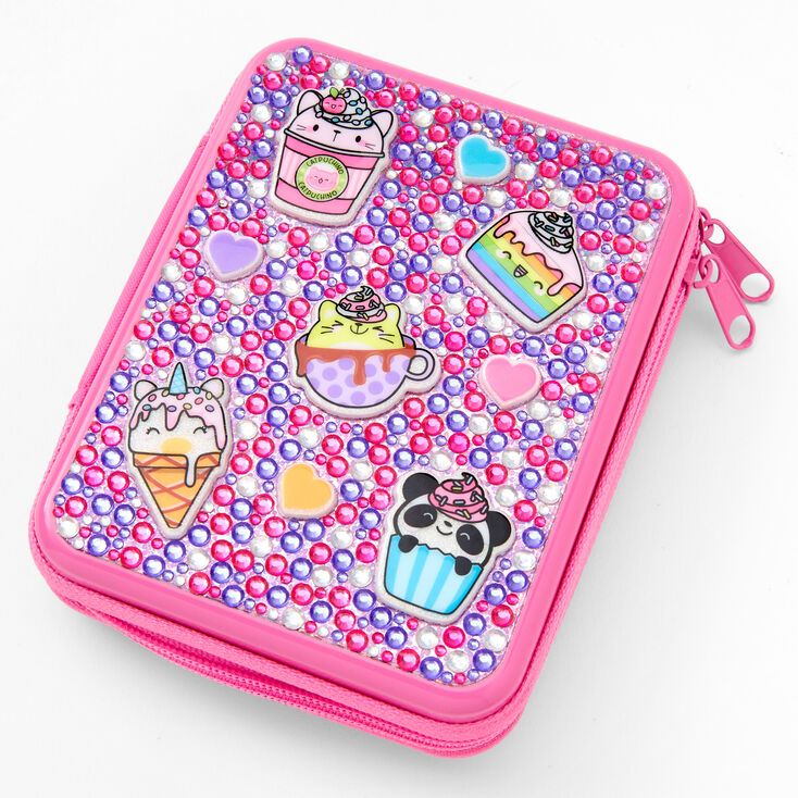 Palette compacte de maquillage et bo&icirc;te en fer bonbons et petits animaux - Rose,