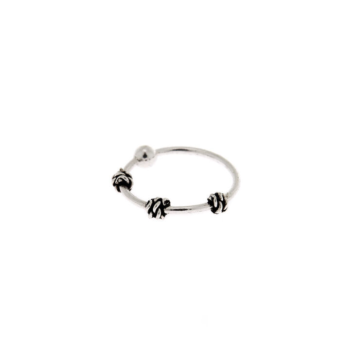 Sterling Silver 22G Bali Twist Nose Ring,