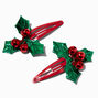 Jingle Bells &amp; Holly Snap Hair Clips,