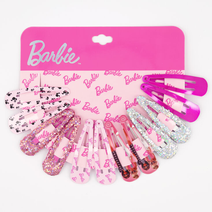 Barrettes clic clac Barbie&trade; - Lot de 12,
