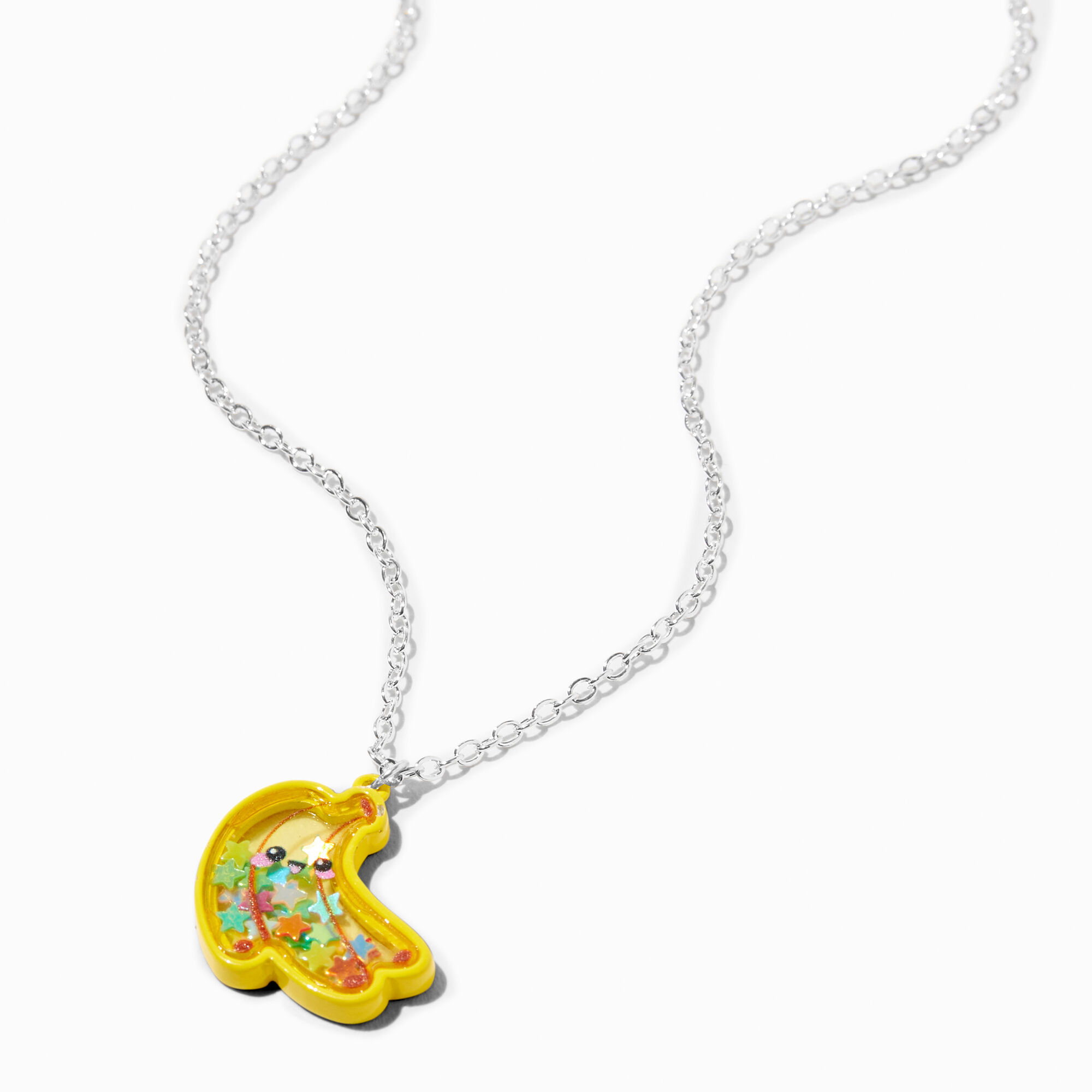 View Claires Banana Shaker Pendant Necklace Yellow information