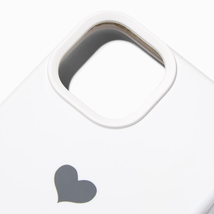 White Heart Phone Case - Fits iPhone&reg; 13/14,