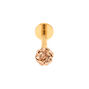 Gold-tone 16G Fireball Tragus Stud Earring - Pink,