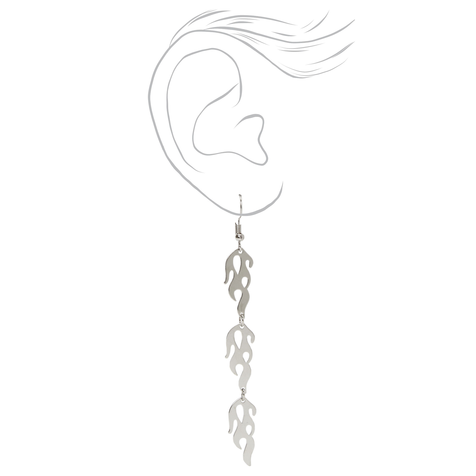 Triple flame hotsell drop earrings