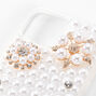 Crystal &amp; Pearl Flowers Bling Phone Case - Fits iPhone&reg; 12 Pro Max,