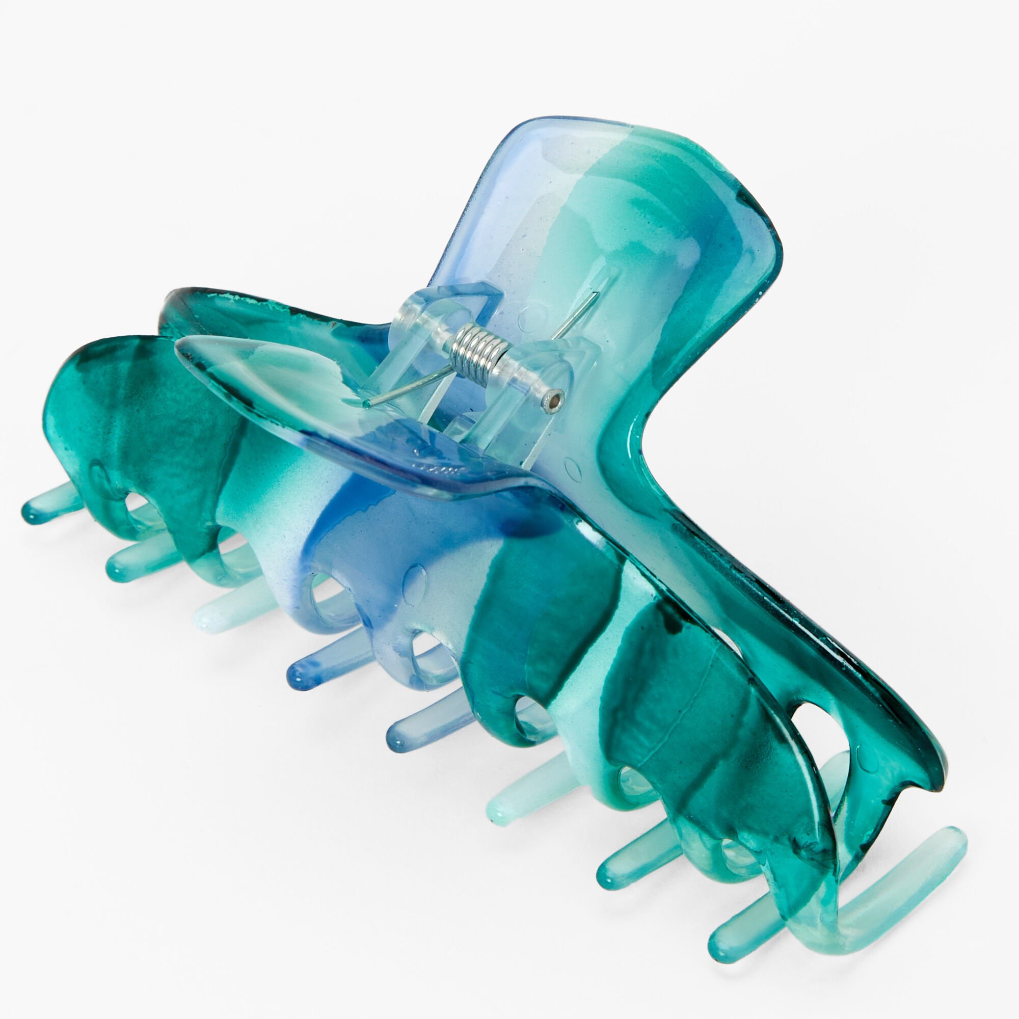 Medium Teal Ombre Hair Claw,