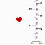 Red Heart Stud Earrings,