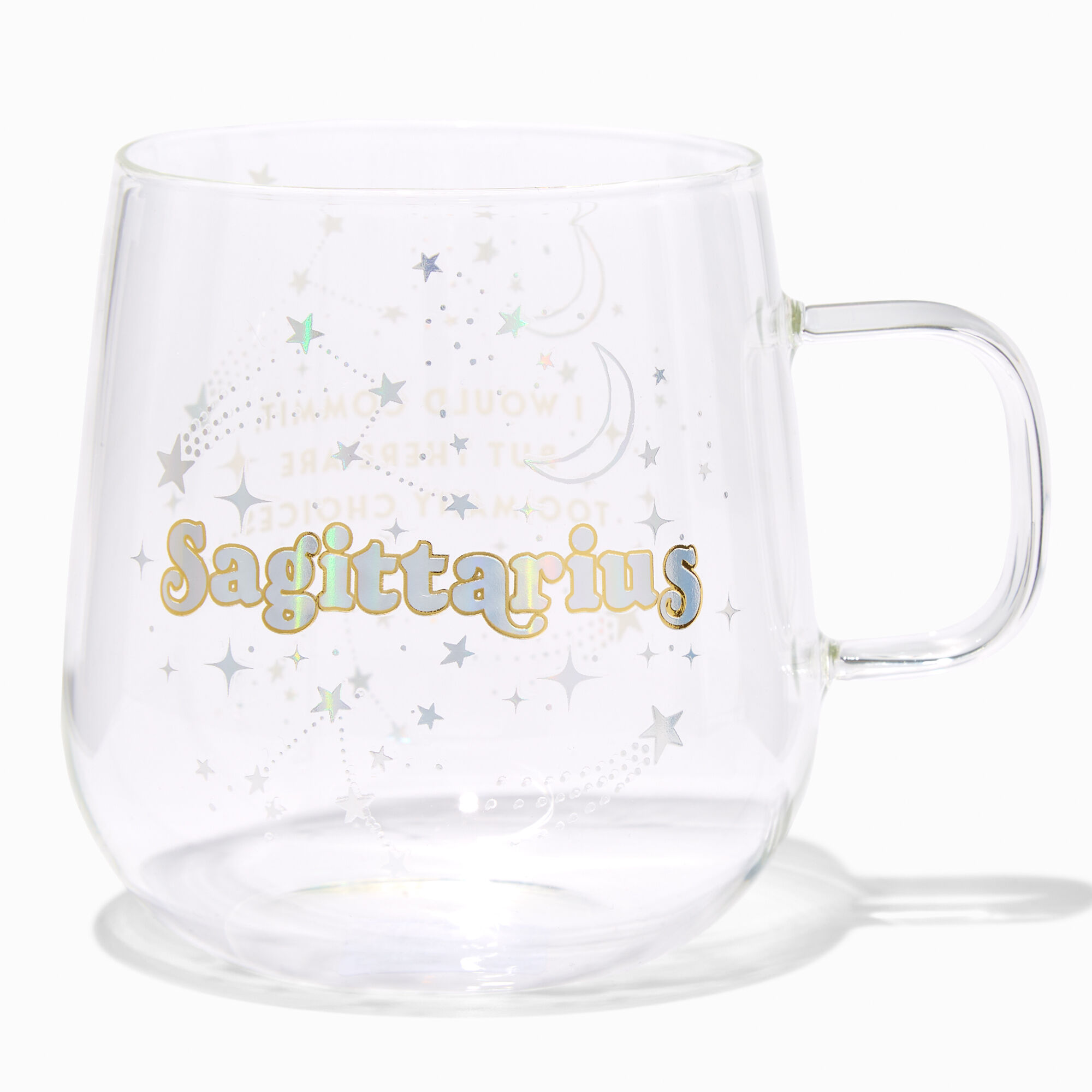 View Claires Zodiac Glass Mug Sagittarius information